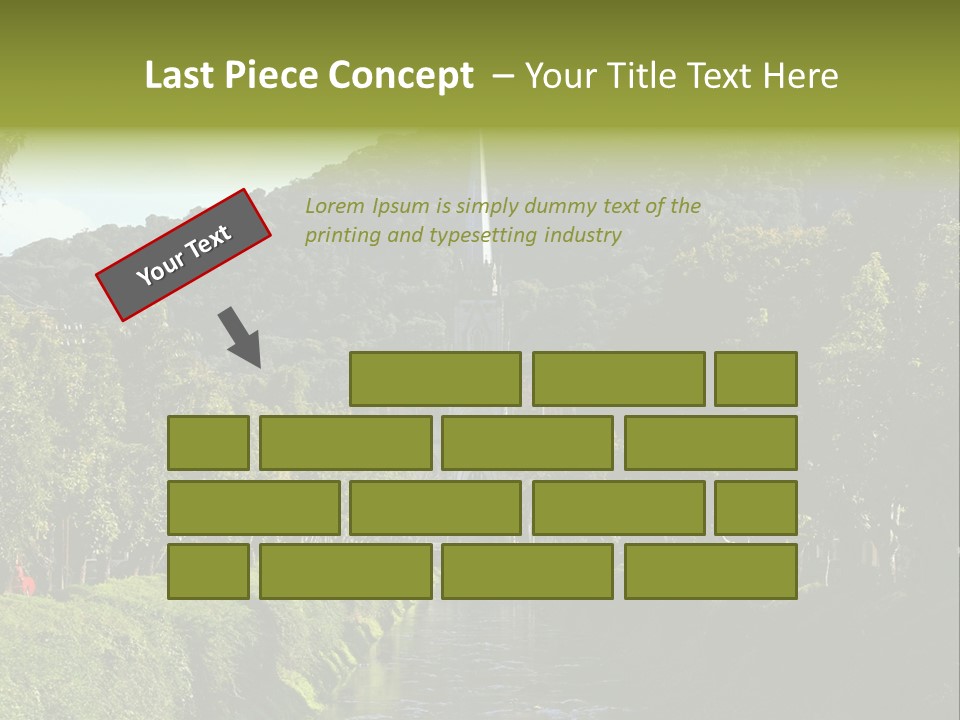 A Church On A Hill With A River In Front Of It PowerPoint Template