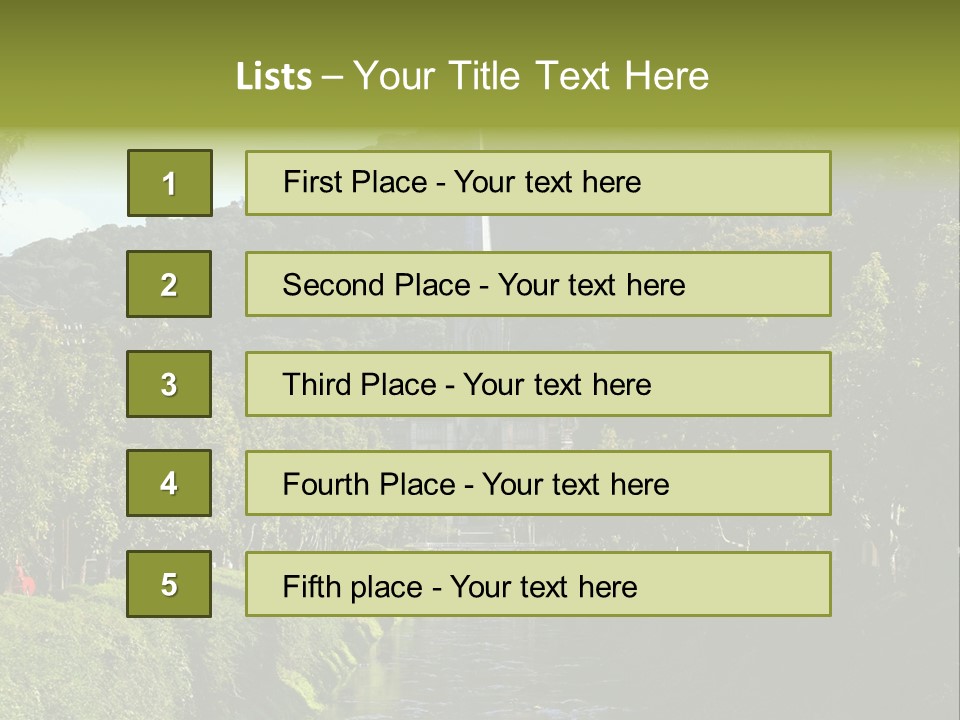 A Church On A Hill With A River In Front Of It PowerPoint Template