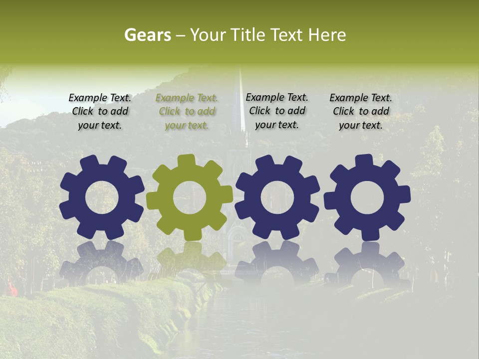 A Church On A Hill With A River In Front Of It PowerPoint Template