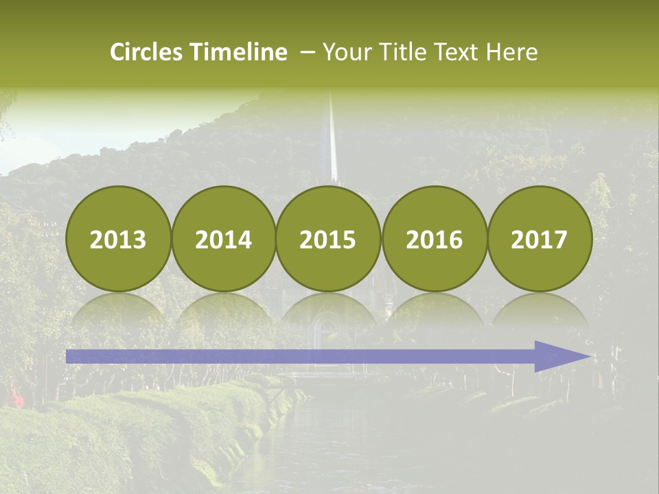 A Church On A Hill With A River In Front Of It PowerPoint Template