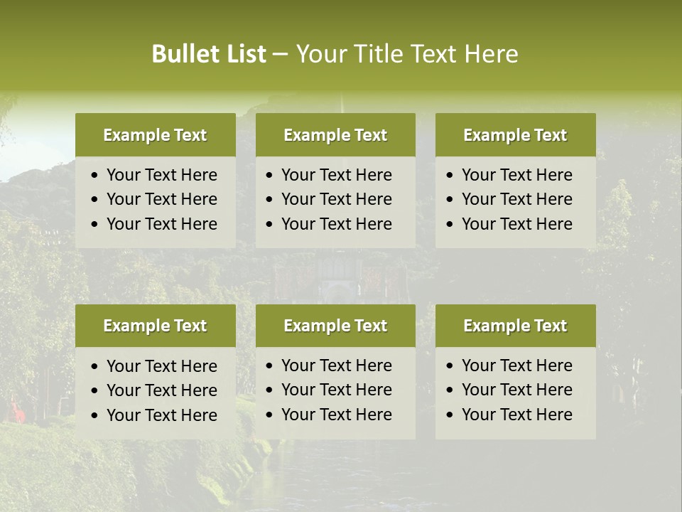 A Church On A Hill With A River In Front Of It PowerPoint Template