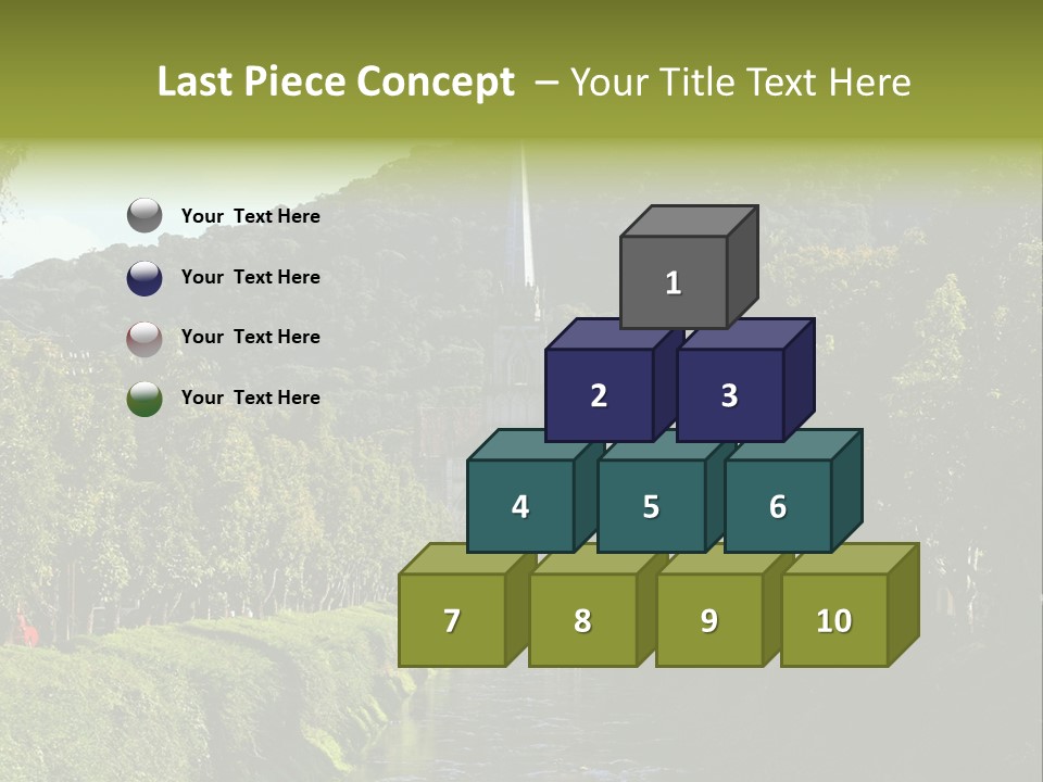 A Church On A Hill With A River In Front Of It PowerPoint Template