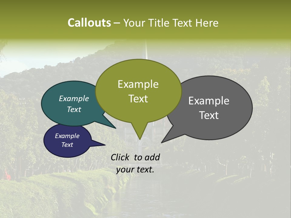 A Church On A Hill With A River In Front Of It PowerPoint Template