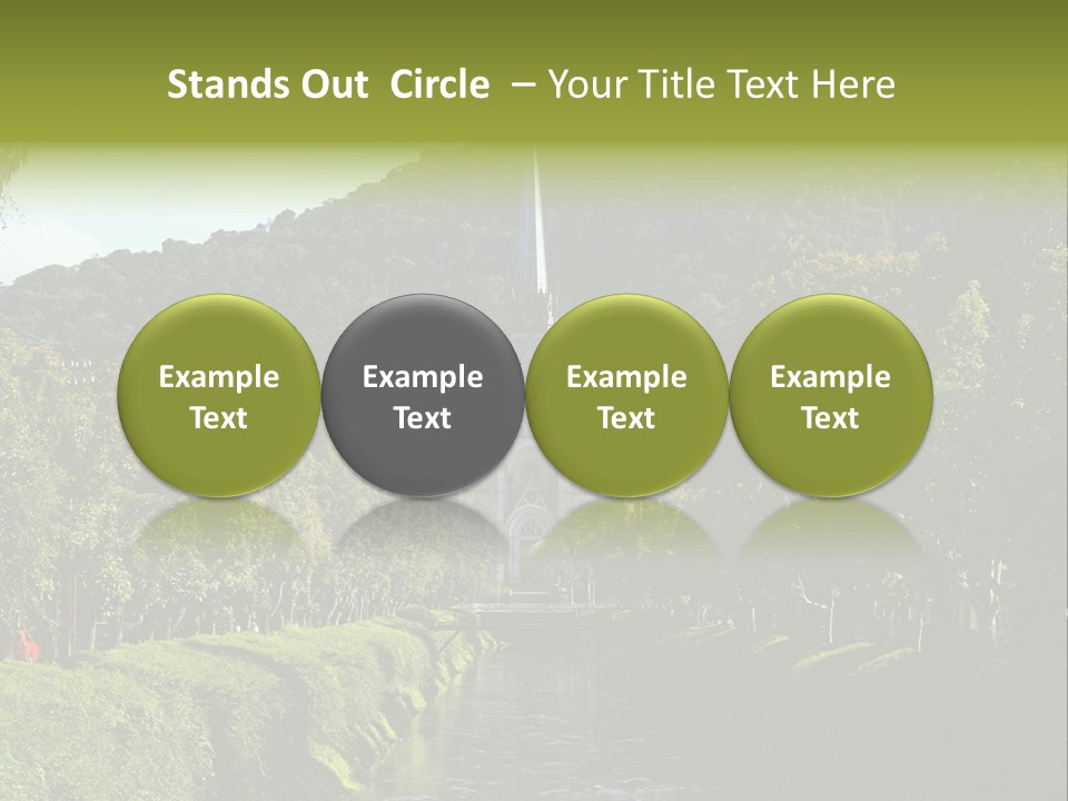 A Church On A Hill With A River In Front Of It PowerPoint Template