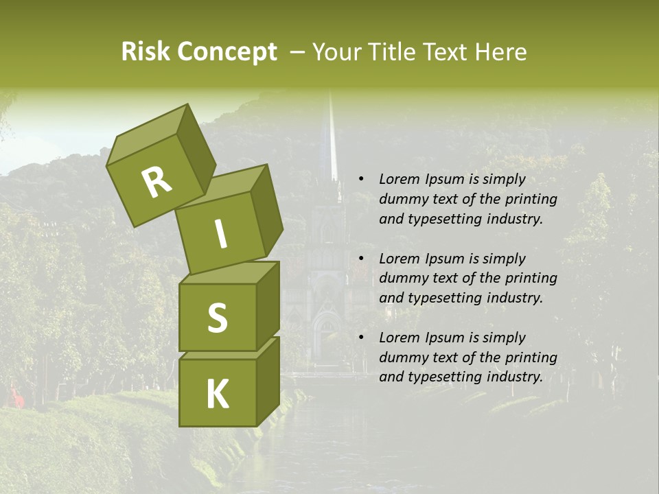 A Church On A Hill With A River In Front Of It PowerPoint Template