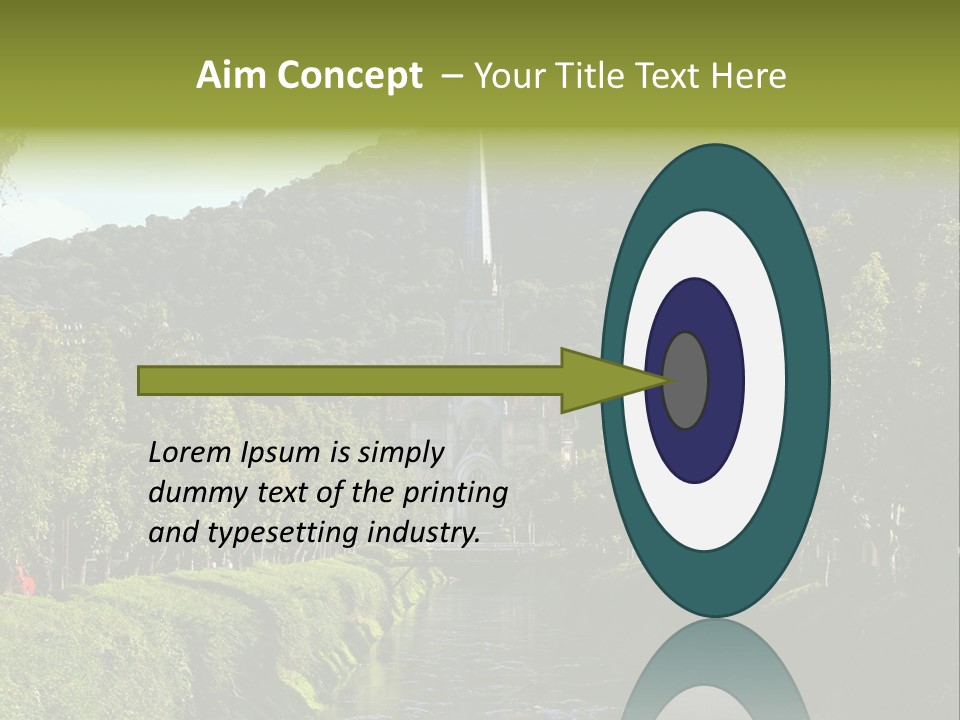 A Church On A Hill With A River In Front Of It PowerPoint Template