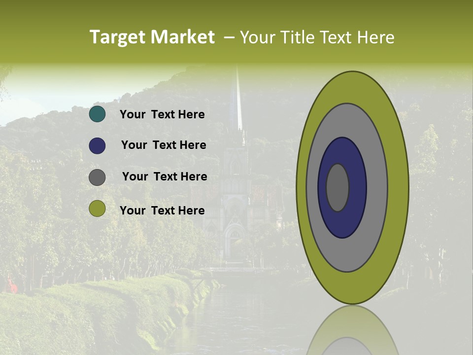 A Church On A Hill With A River In Front Of It PowerPoint Template