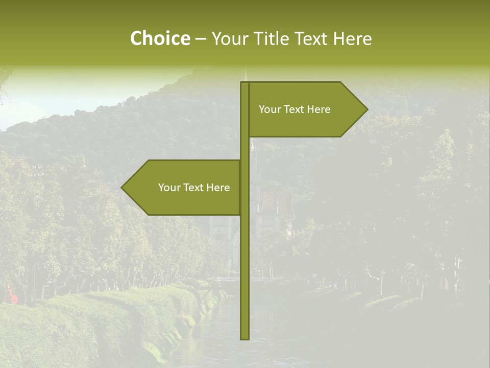 A Church On A Hill With A River In Front Of It PowerPoint Template