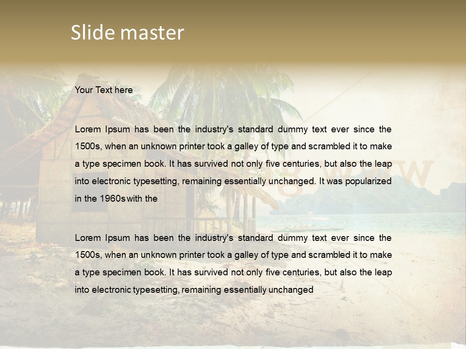Philippines Nature Sand PowerPoint Template