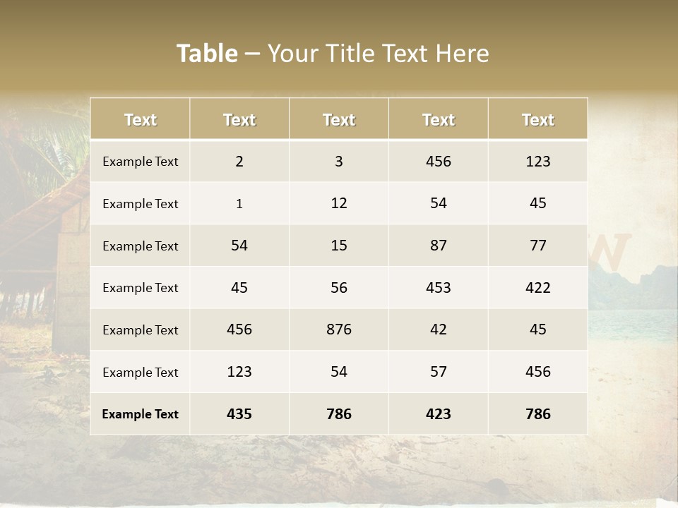 Philippines Nature Sand PowerPoint Template