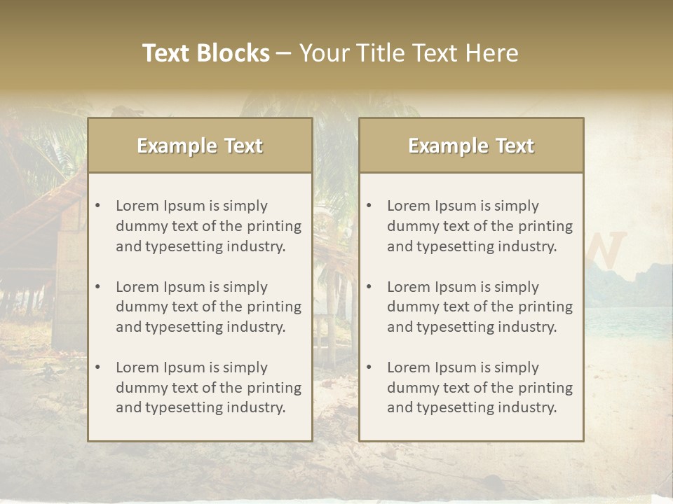 Philippines Nature Sand PowerPoint Template