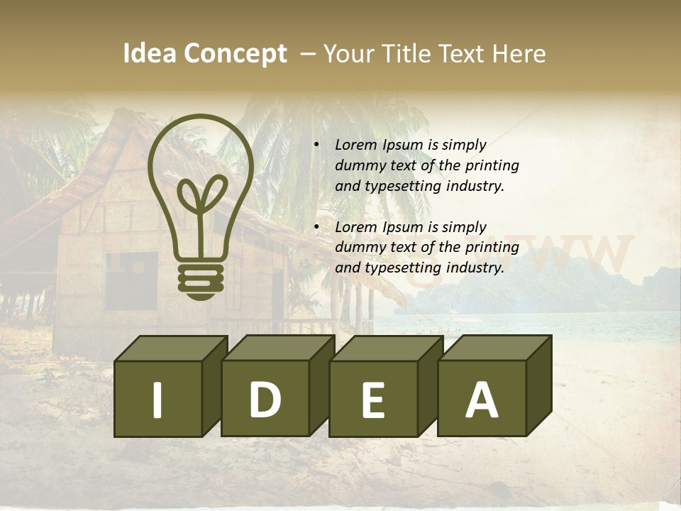 Philippines Nature Sand PowerPoint Template