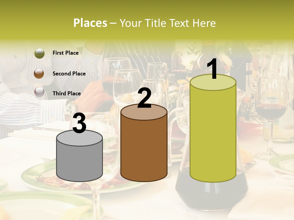 A Group Of People Sitting At A Table With Wine Glasses PowerPoint Template