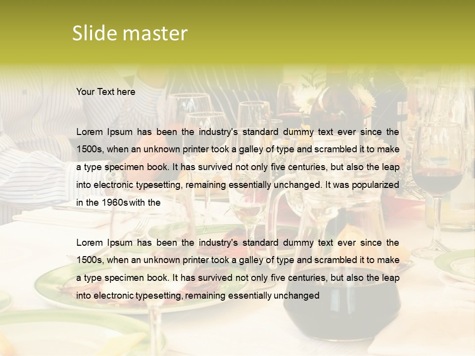 A Group Of People Sitting At A Table With Wine Glasses PowerPoint Template