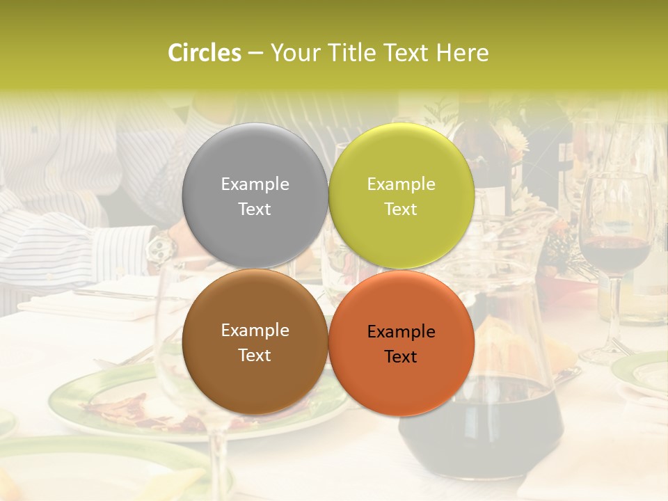 A Group Of People Sitting At A Table With Wine Glasses PowerPoint Template