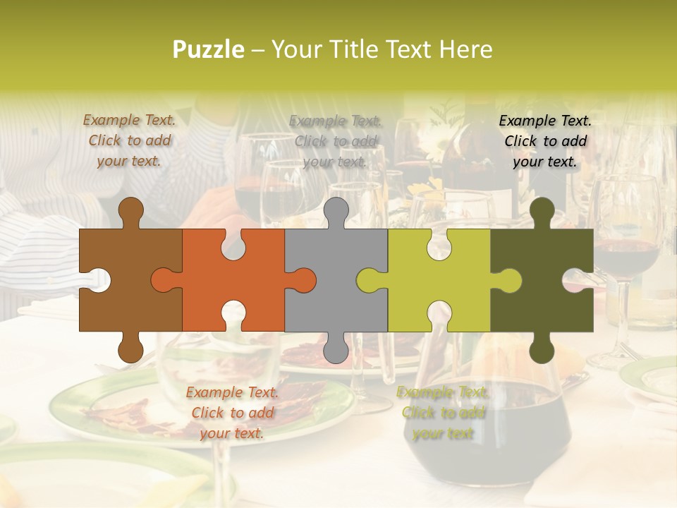 A Group Of People Sitting At A Table With Wine Glasses PowerPoint Template