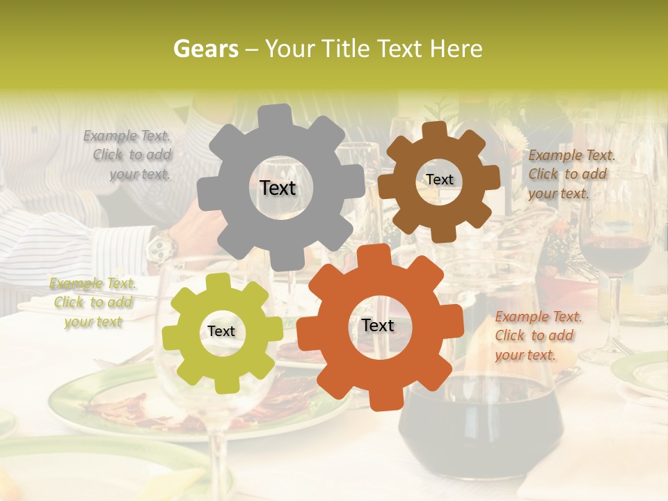 A Group Of People Sitting At A Table With Wine Glasses PowerPoint Template