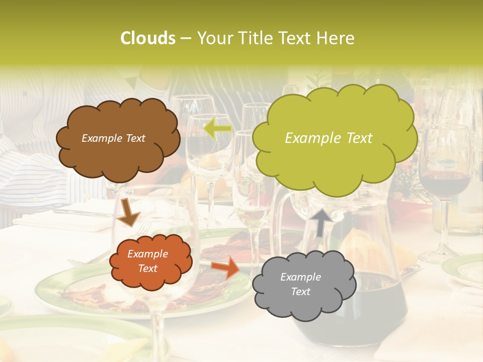 A Group Of People Sitting At A Table With Wine Glasses PowerPoint Template