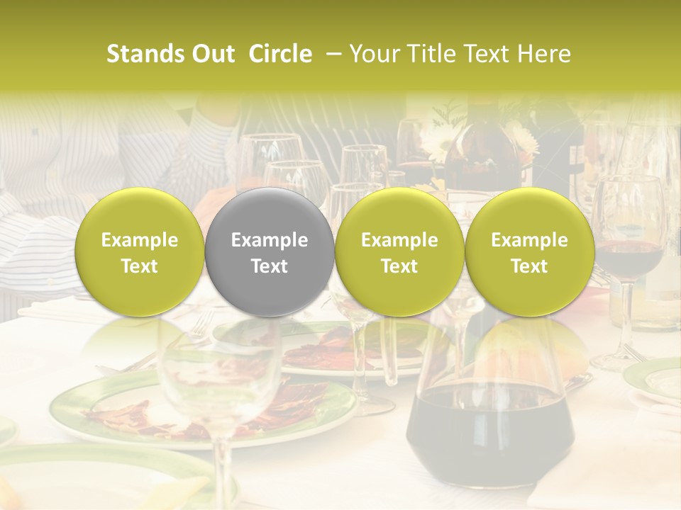 A Group Of People Sitting At A Table With Wine Glasses PowerPoint Template