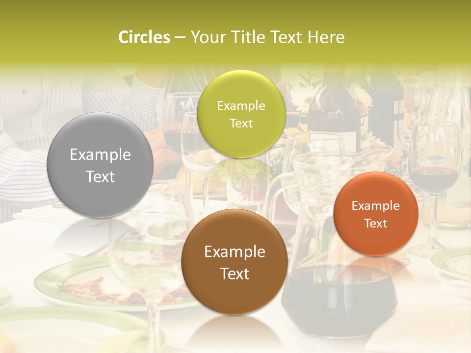 A Group Of People Sitting At A Table With Wine Glasses PowerPoint Template