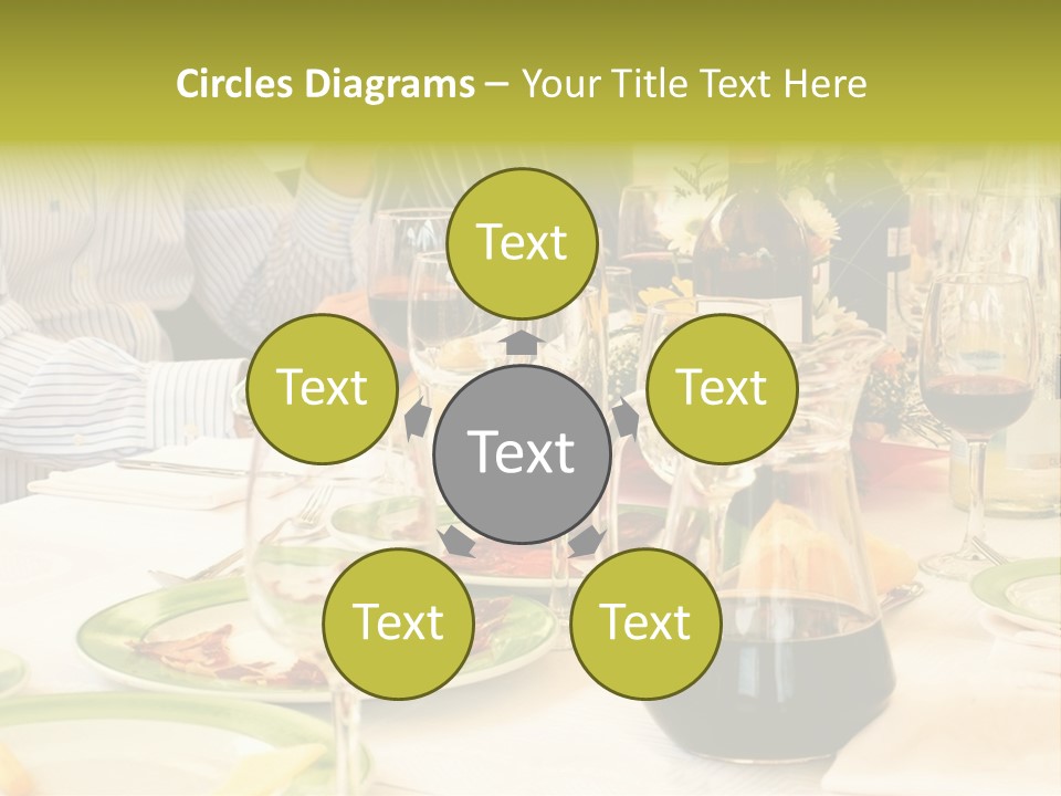 A Group Of People Sitting At A Table With Wine Glasses PowerPoint Template