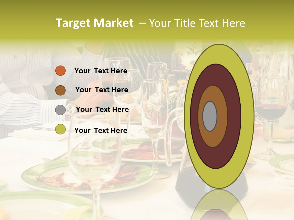 A Group Of People Sitting At A Table With Wine Glasses PowerPoint Template