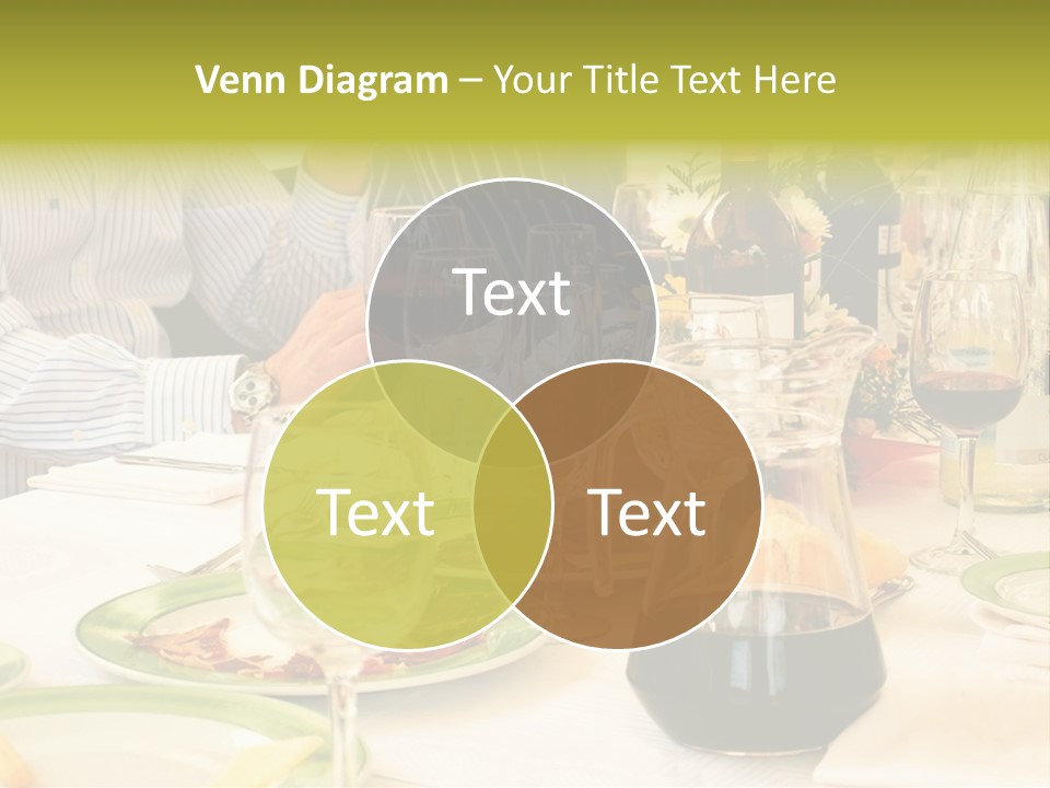 A Group Of People Sitting At A Table With Wine Glasses PowerPoint Template