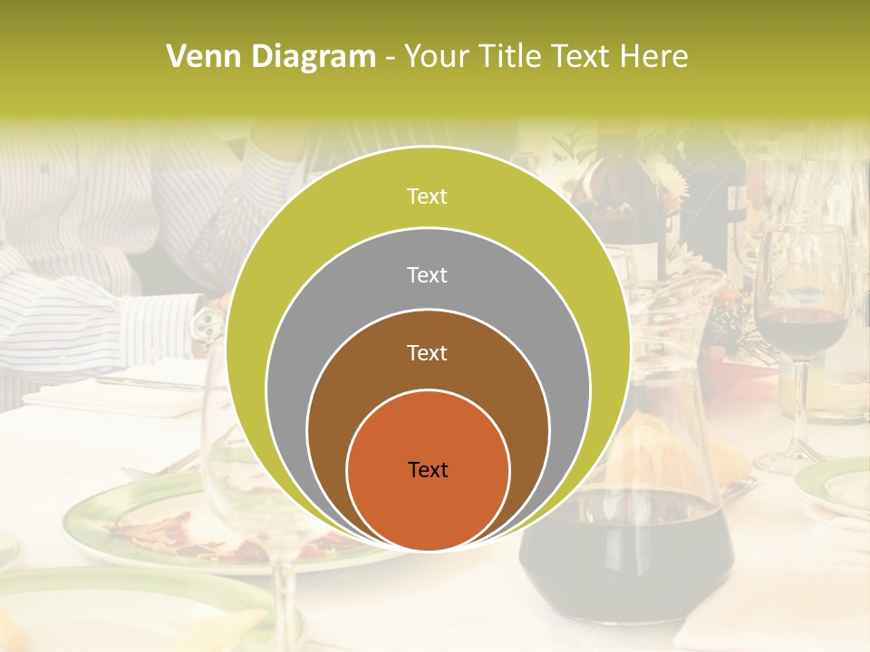 A Group Of People Sitting At A Table With Wine Glasses PowerPoint Template