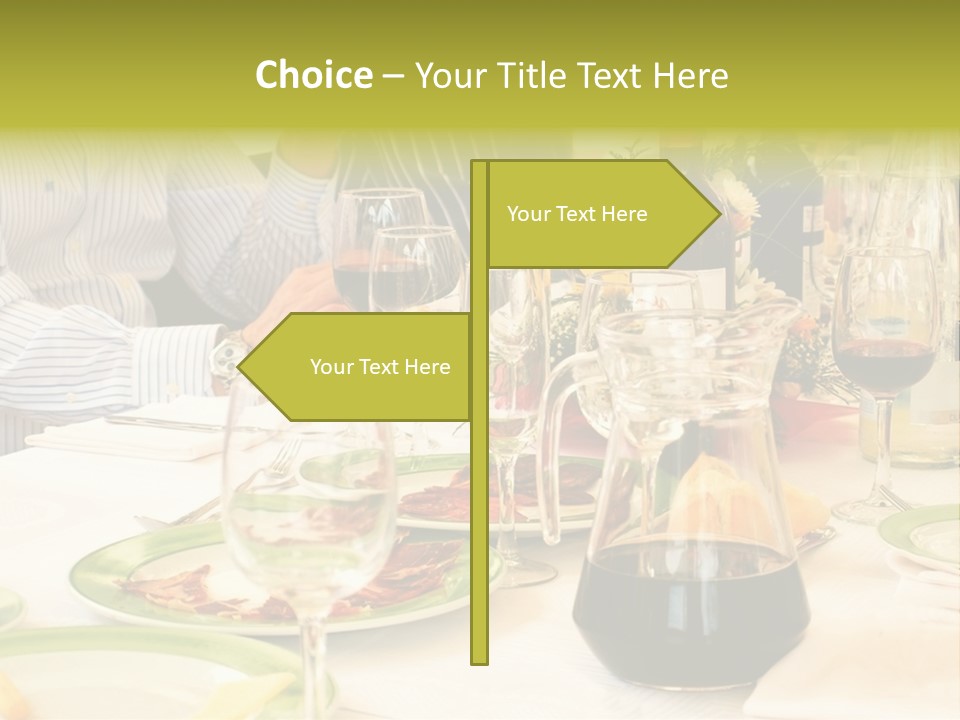 A Group Of People Sitting At A Table With Wine Glasses PowerPoint Template