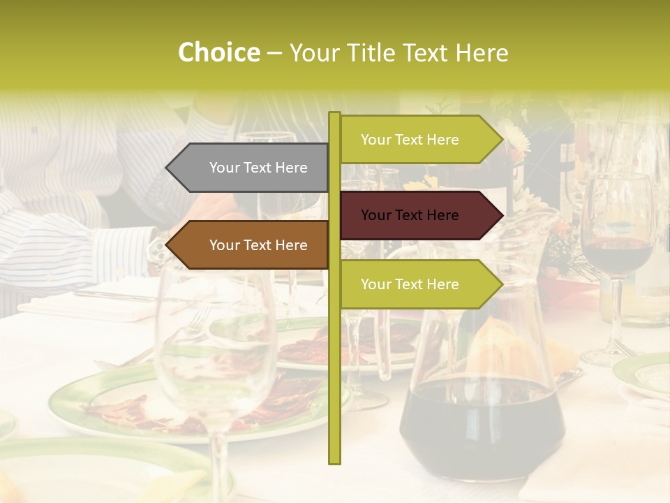 A Group Of People Sitting At A Table With Wine Glasses PowerPoint Template