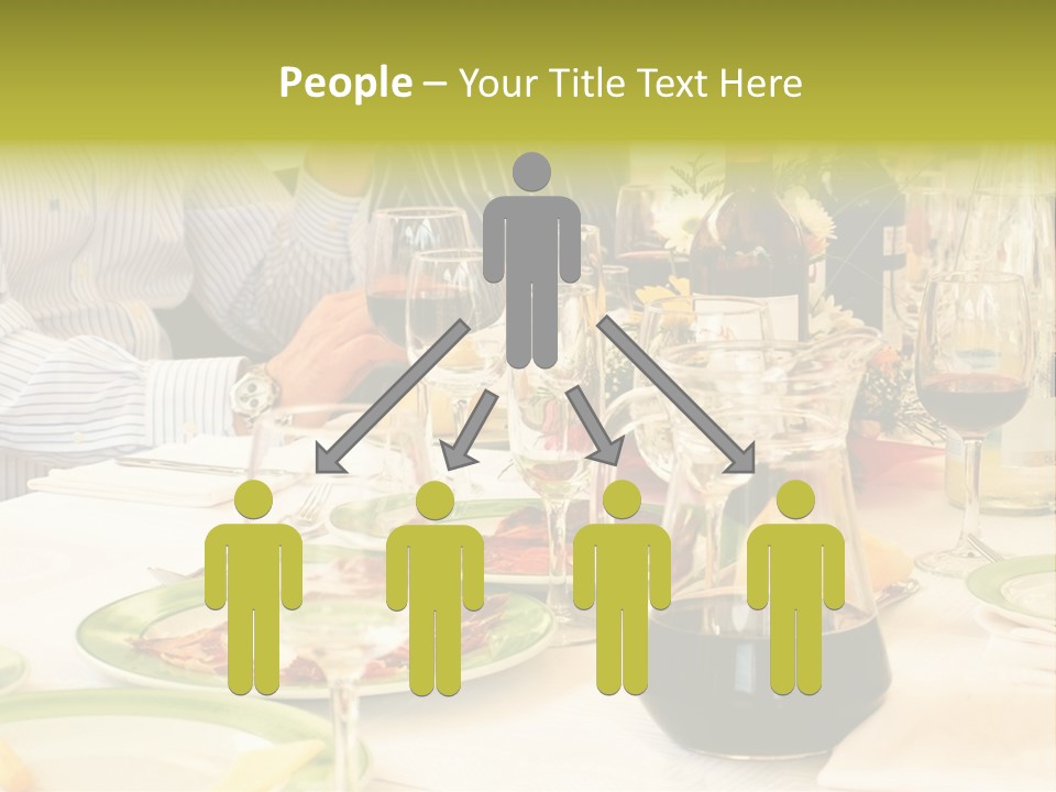 A Group Of People Sitting At A Table With Wine Glasses PowerPoint Template