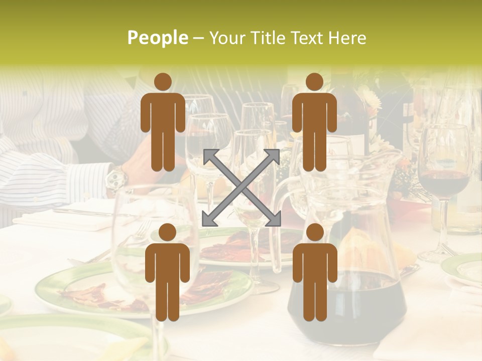 A Group Of People Sitting At A Table With Wine Glasses PowerPoint Template