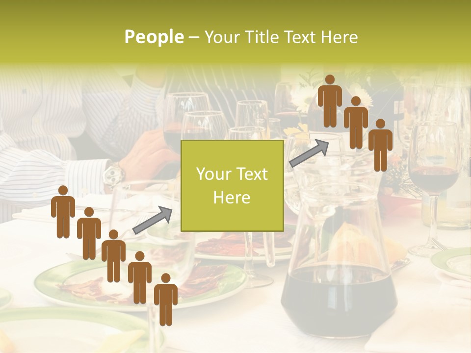 A Group Of People Sitting At A Table With Wine Glasses PowerPoint Template