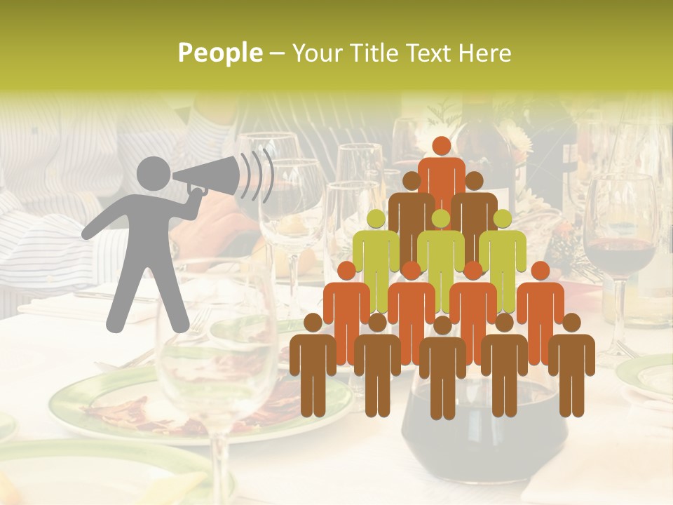 A Group Of People Sitting At A Table With Wine Glasses PowerPoint Template