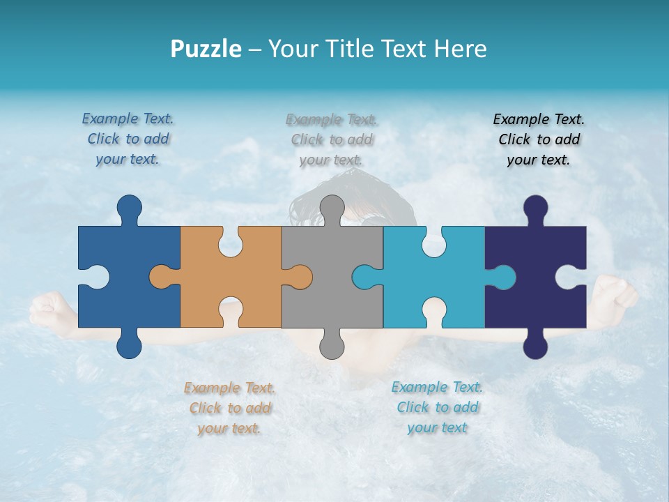 Horizontal Ornate Hairstyle PowerPoint Template