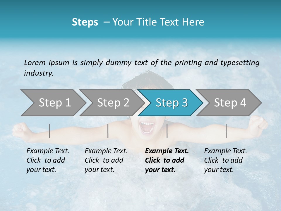 Horizontal Ornate Hairstyle PowerPoint Template