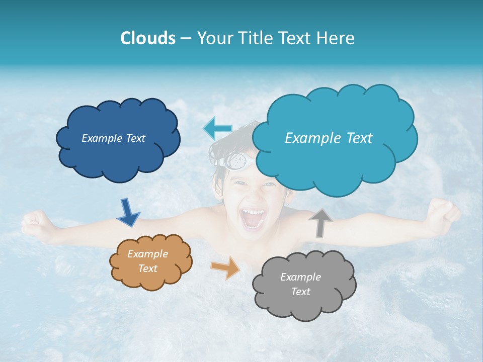 Horizontal Ornate Hairstyle PowerPoint Template