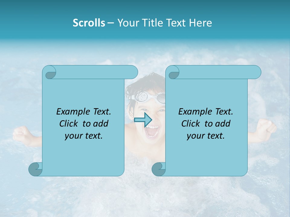 Horizontal Ornate Hairstyle PowerPoint Template