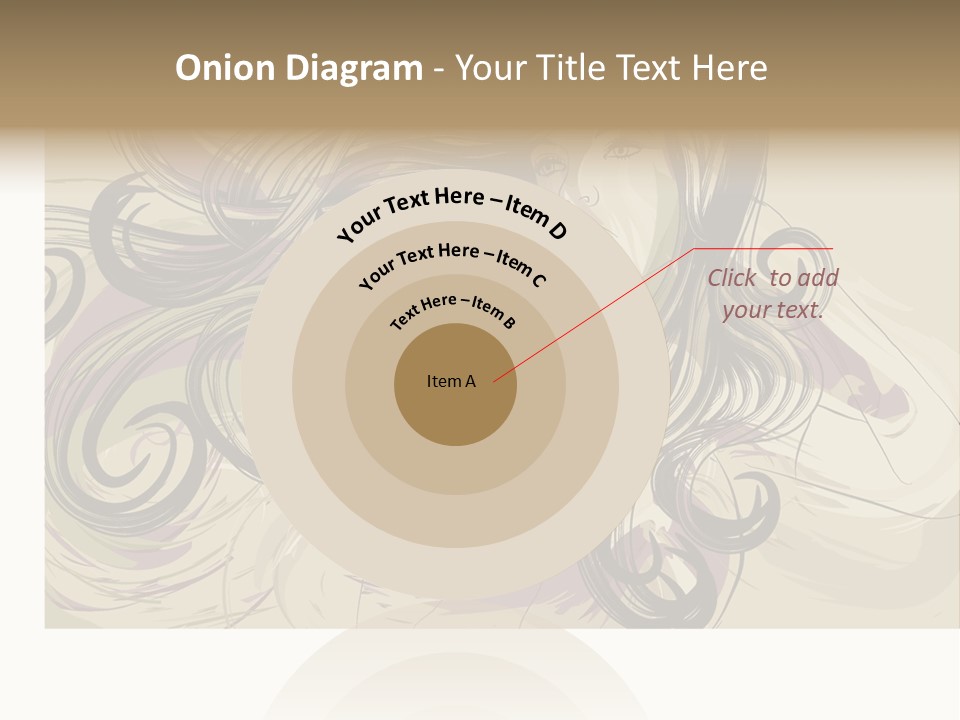 Horizontal Ornate Hairstyle PowerPoint Template