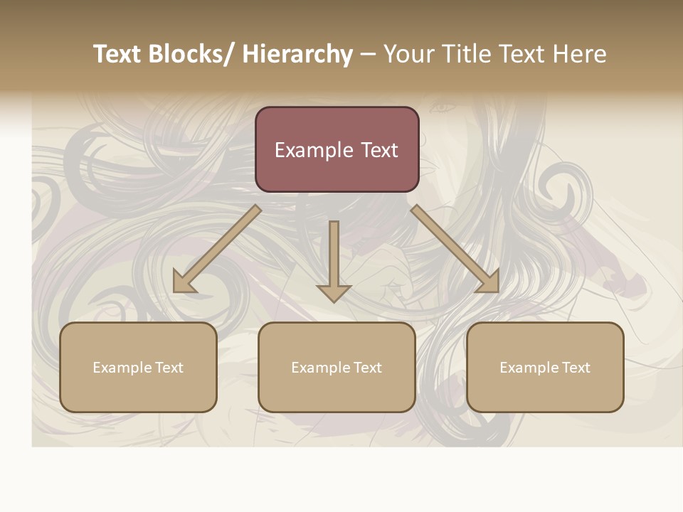 Horizontal Ornate Hairstyle PowerPoint Template