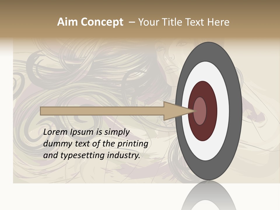 Horizontal Ornate Hairstyle PowerPoint Template