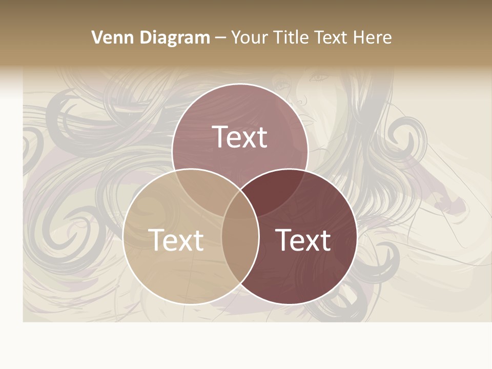 Horizontal Ornate Hairstyle PowerPoint Template