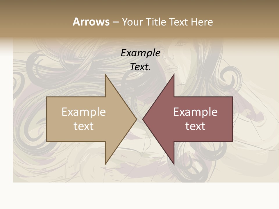 Horizontal Ornate Hairstyle PowerPoint Template