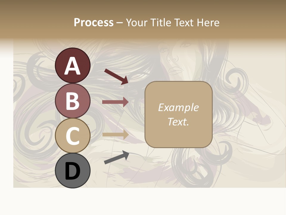 Horizontal Ornate Hairstyle PowerPoint Template