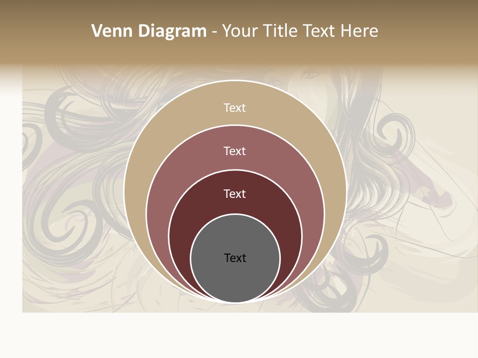 Horizontal Ornate Hairstyle PowerPoint Template