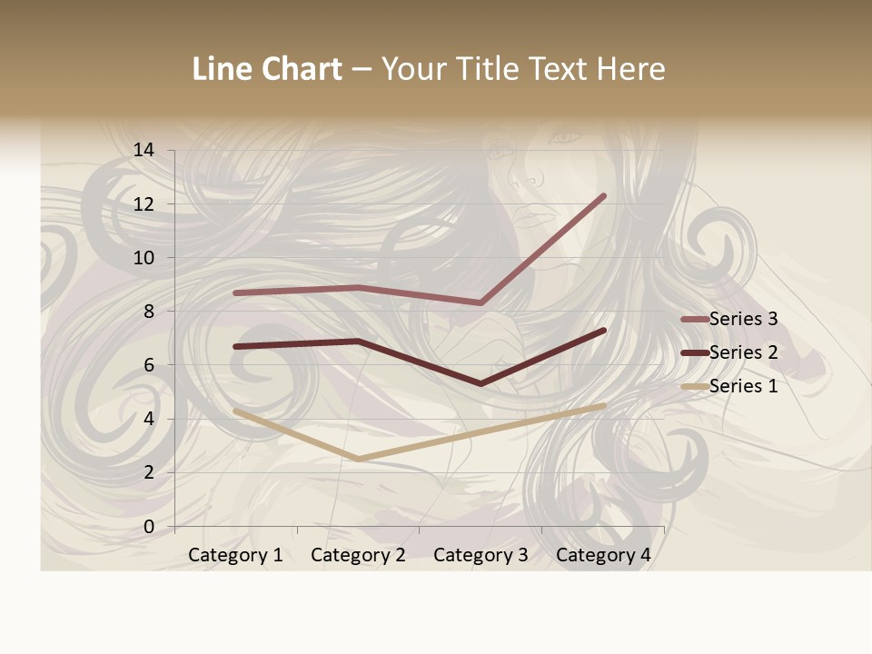 Horizontal Ornate Hairstyle PowerPoint Template