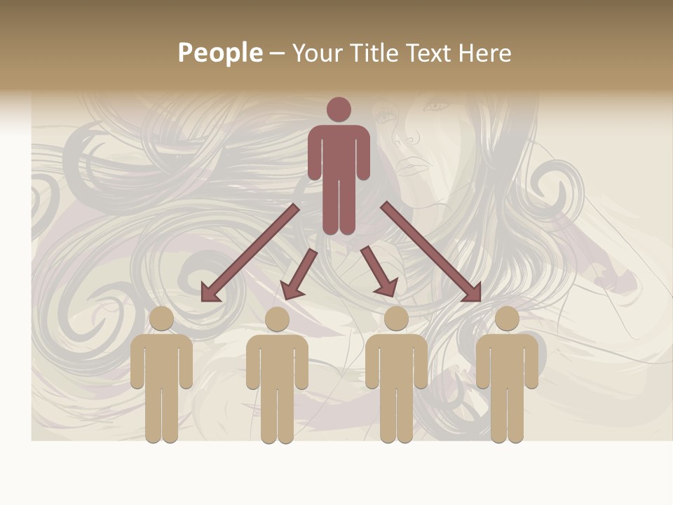 Horizontal Ornate Hairstyle PowerPoint Template