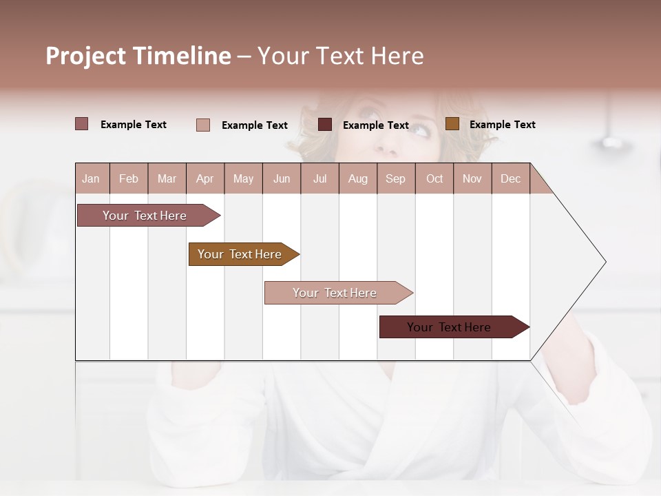 A Woman Is Holding A Cupcake And An Apple PowerPoint Template