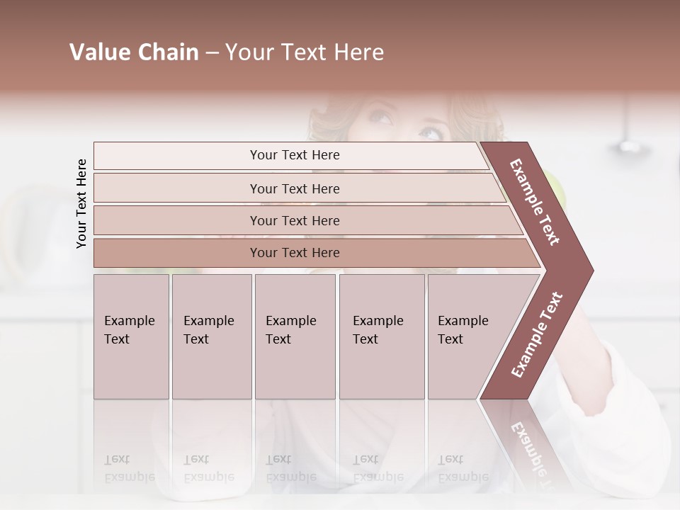 A Woman Is Holding A Cupcake And An Apple PowerPoint Template