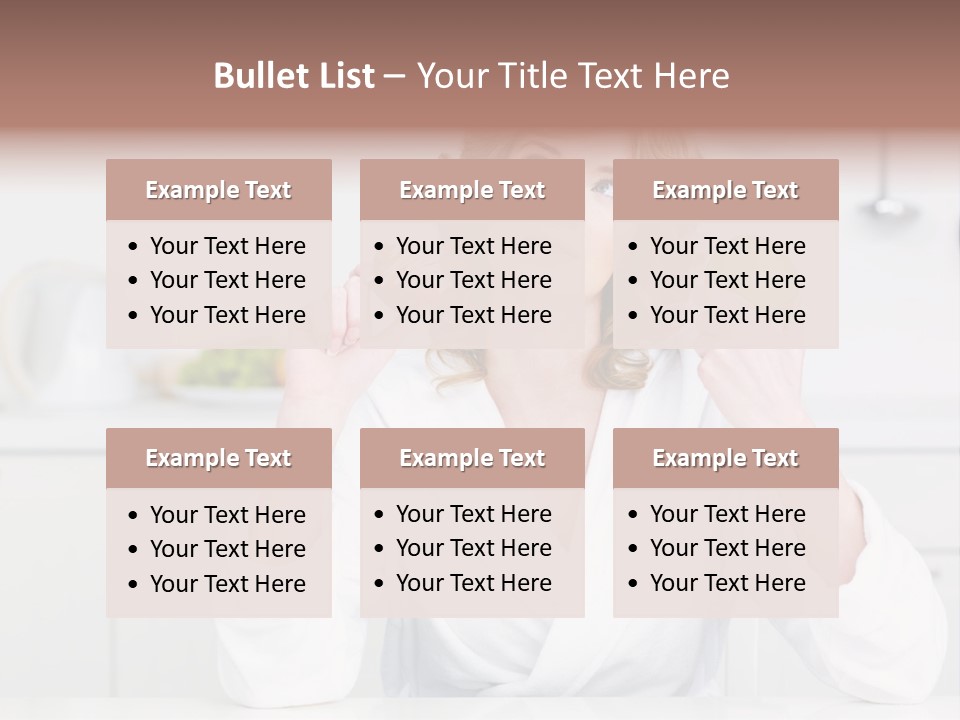 A Woman Is Holding A Cupcake And An Apple PowerPoint Template